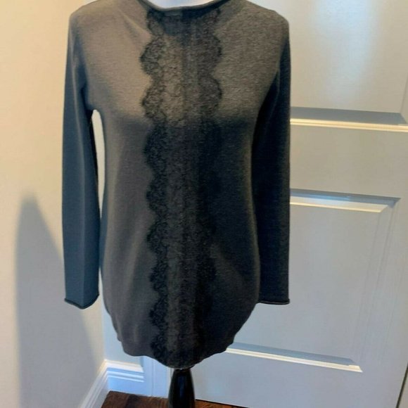 EUC D. EXTERIOR Cashmere Blend Taupe Gray Sweater - Picture 7 of 8